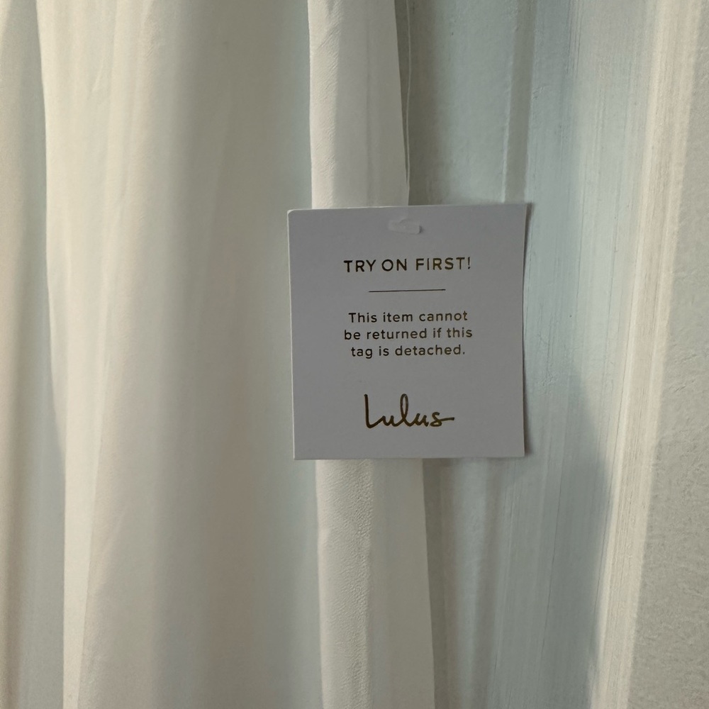 Lulu's Strapless Cream Gown - Picture 3 of 6